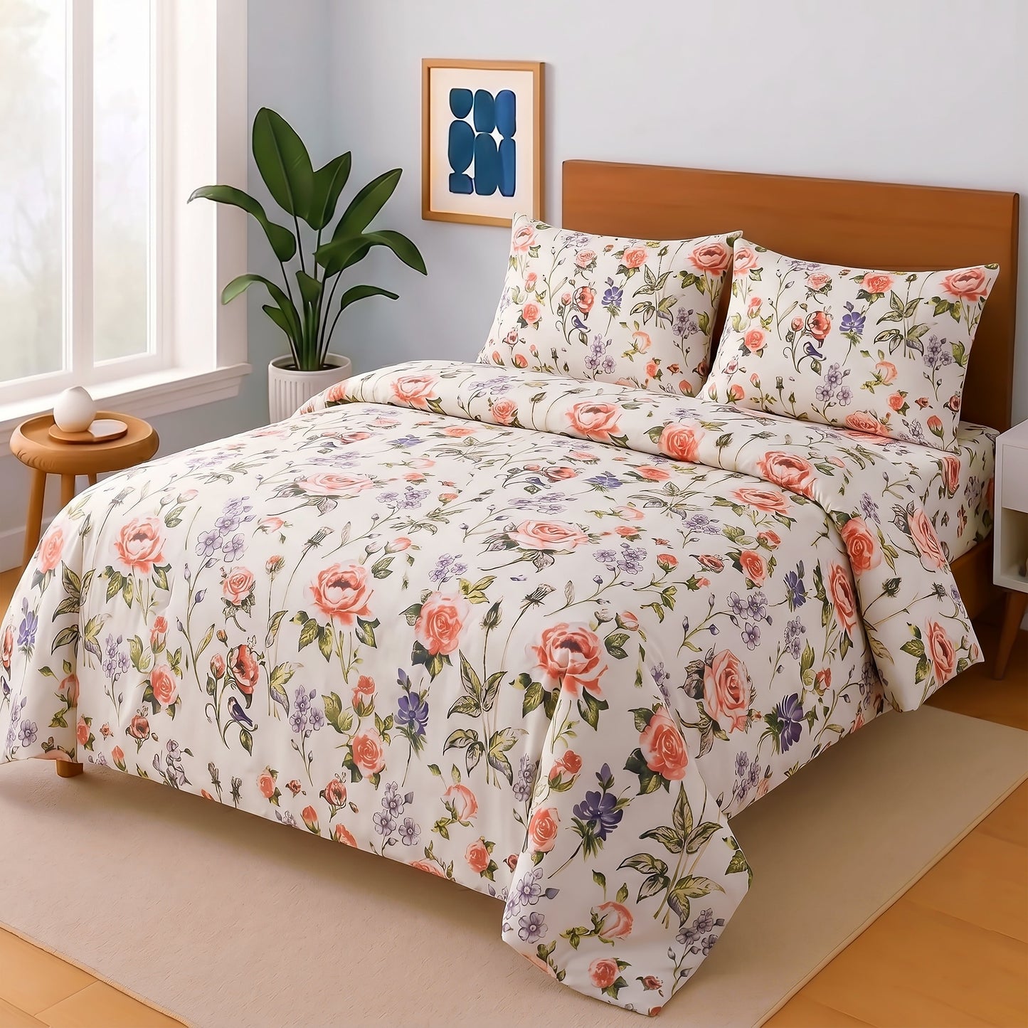 3 Pcs Cotton Bed Sheet  Set1