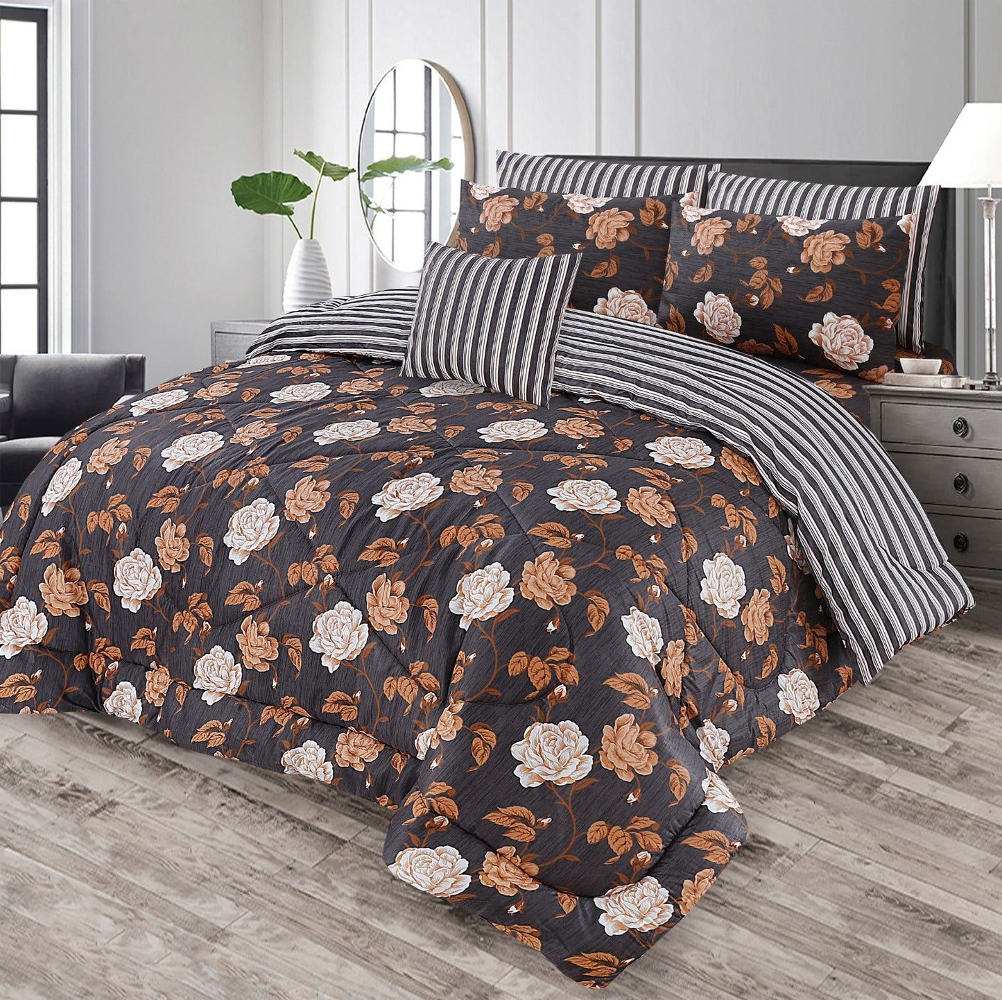 Premium Summer King Size Comforter Set - 7-Piece
