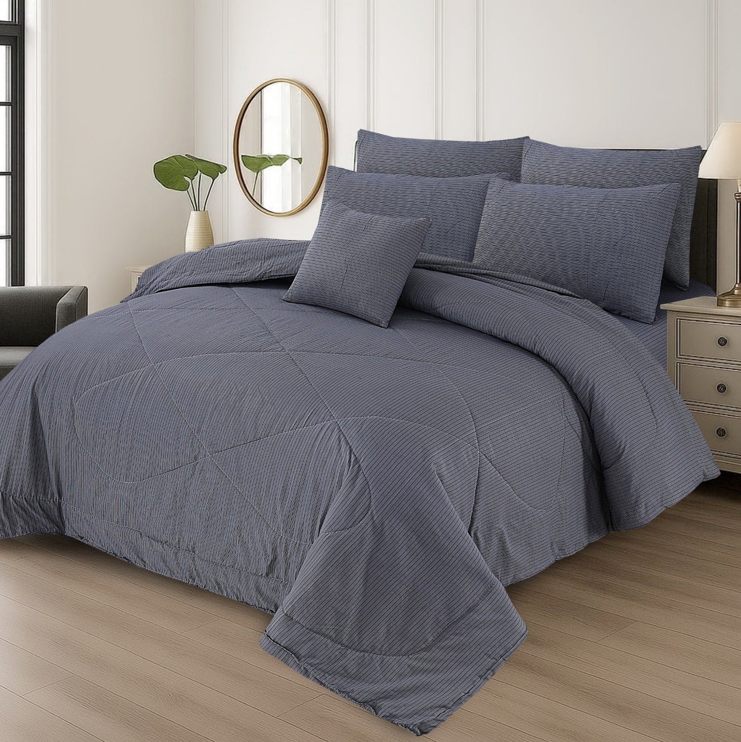 PREMIUM SUMMER KING SIZE COMFORTER SET - 7-PIECE