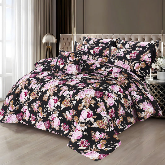 Premium Summer King Size Soft Cotton Comforter Set - 7-Piece