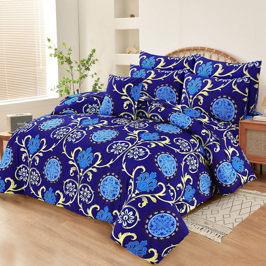 Premium Summer King Size Soft Cotton Comforter Set - 7-Piece