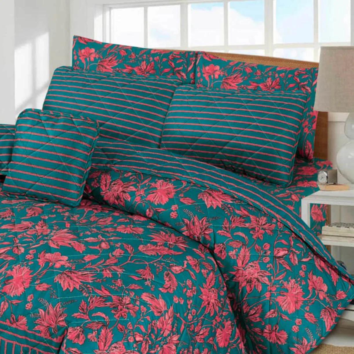 Premium Summer King Size Comforter Set - 7-Piece