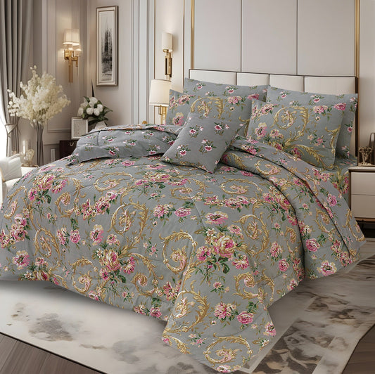 PREMIUM SUMMER KING SIZE COMFORTER SET - 7-PIECE